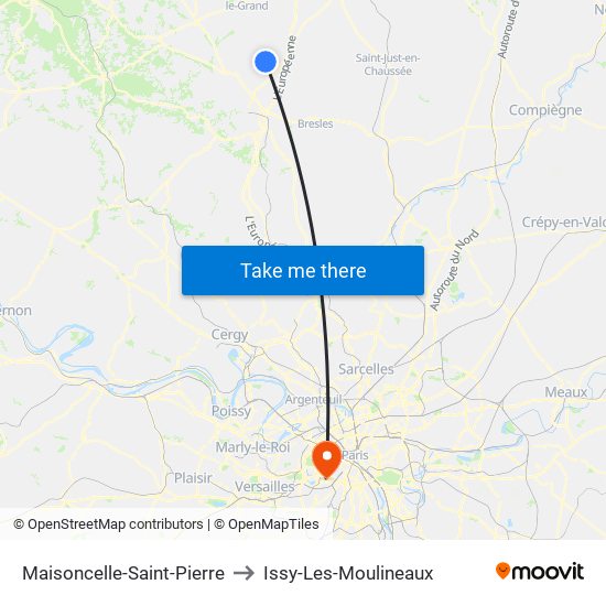 Maisoncelle-Saint-Pierre to Issy-Les-Moulineaux map