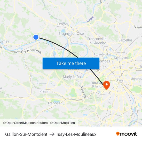 Gaillon-Sur-Montcient to Issy-Les-Moulineaux map