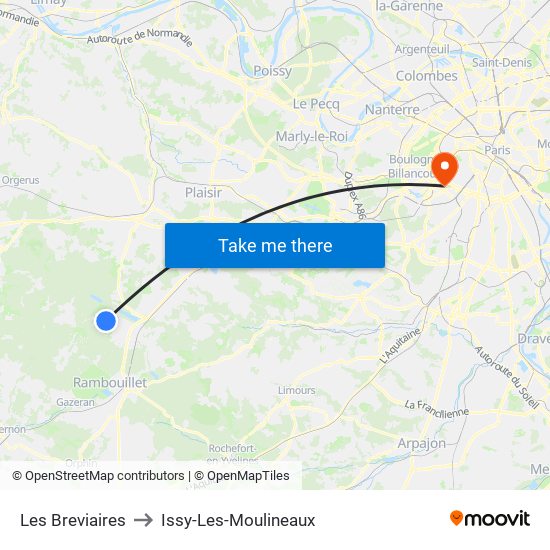 Les Breviaires to Issy-Les-Moulineaux map