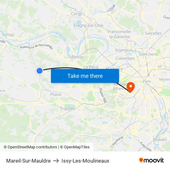 Mareil-Sur-Mauldre to Issy-Les-Moulineaux map