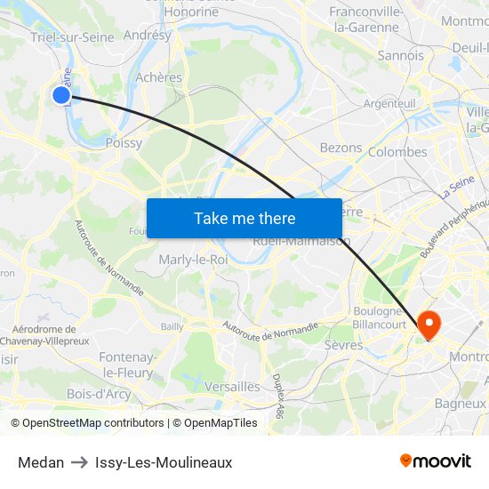 Medan to Issy-Les-Moulineaux map
