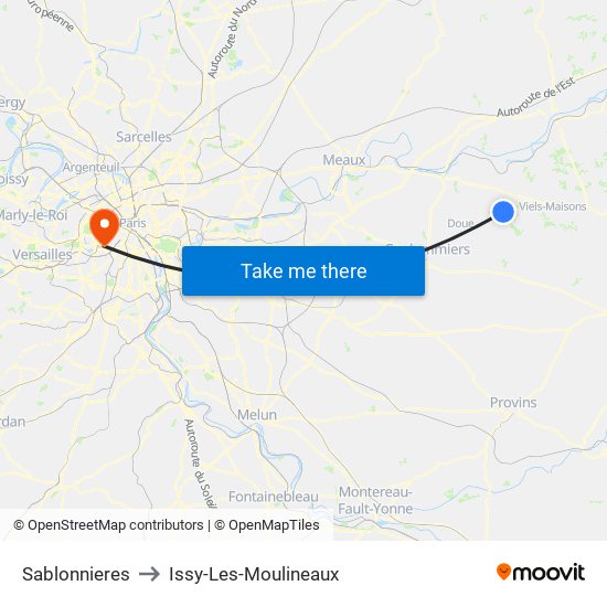 Sablonnieres to Issy-Les-Moulineaux map