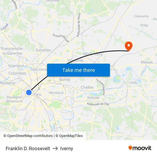 Franklin D. Roosevelt to Iverny map