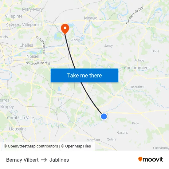 Bernay-Vilbert to Jablines map