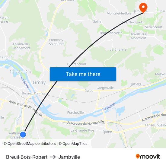 Breuil-Bois-Robert to Jambville map
