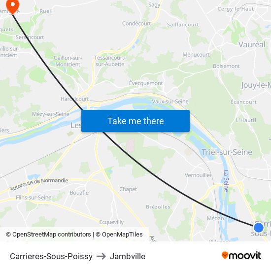 Carrieres-Sous-Poissy to Jambville map