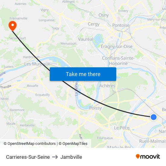 Carrieres-Sur-Seine to Jambville map