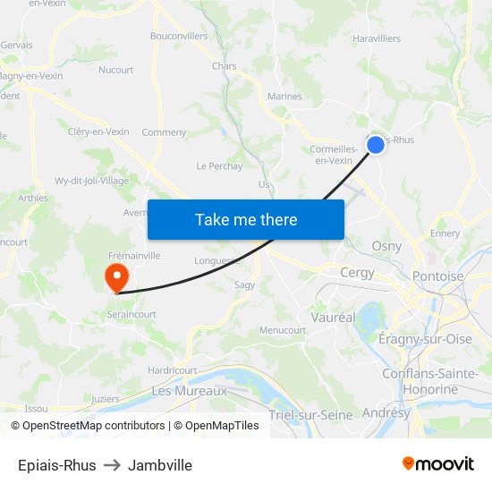 Epiais-Rhus to Jambville map