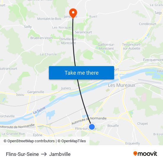 Flins-Sur-Seine to Jambville map