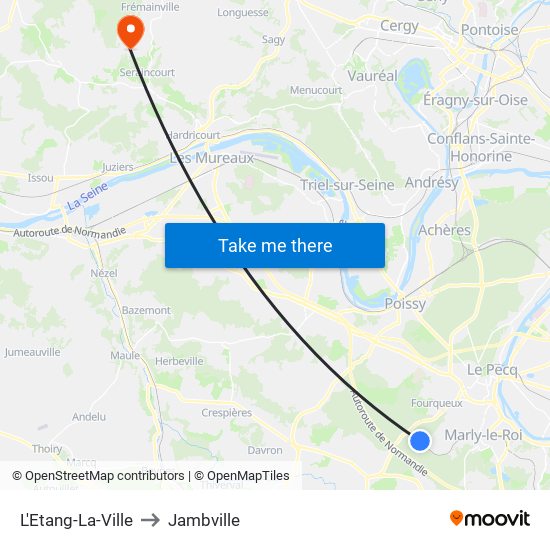 L'Etang-La-Ville to Jambville map