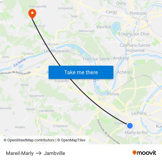 Mareil-Marly to Jambville map