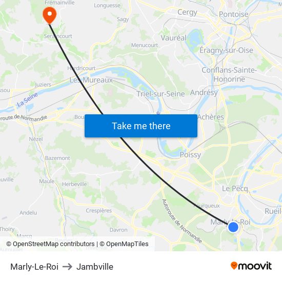 Marly-Le-Roi to Jambville map