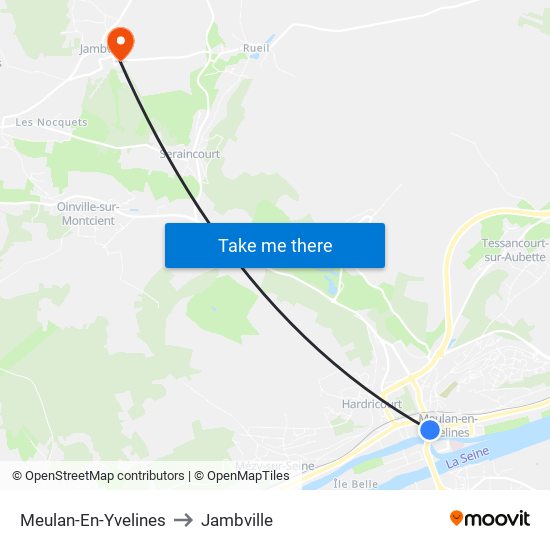 Meulan-En-Yvelines to Jambville map