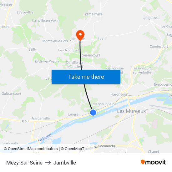 Mezy-Sur-Seine to Jambville map