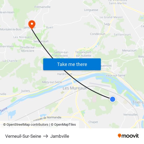 Verneuil-Sur-Seine to Jambville map