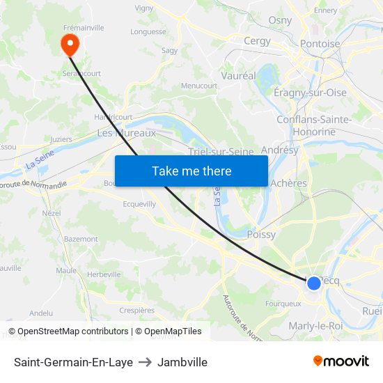 Saint-Germain-En-Laye to Jambville map