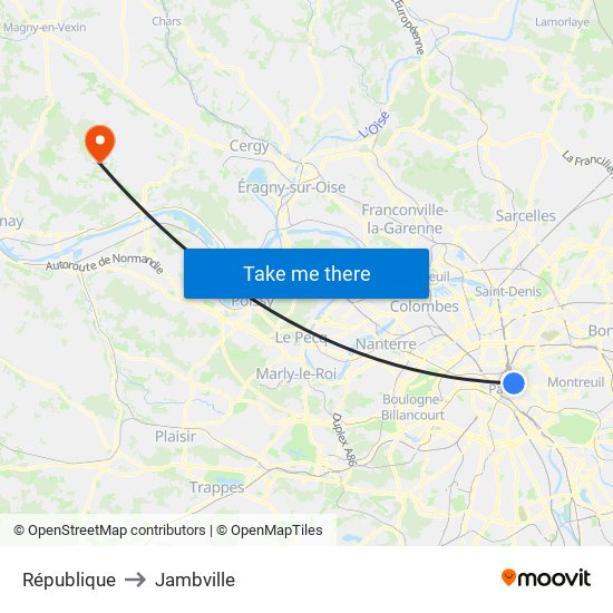 République to Jambville map