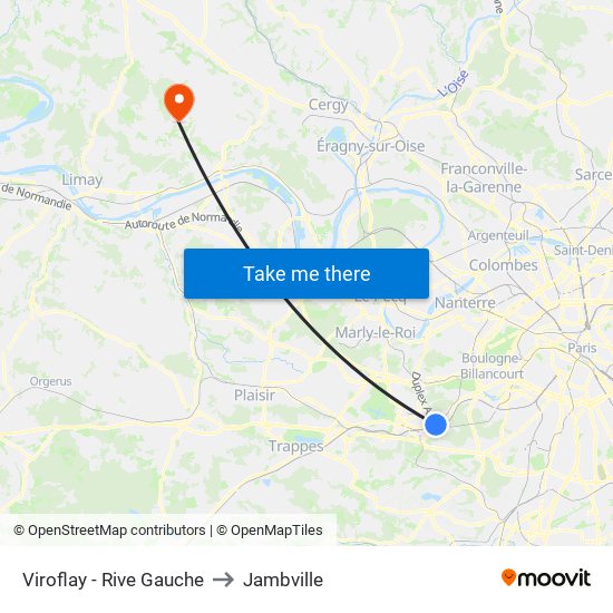 Viroflay - Rive Gauche to Jambville map