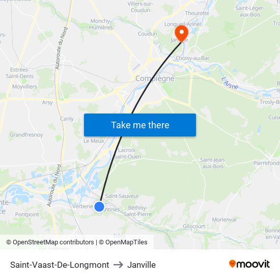 Saint-Vaast-De-Longmont to Janville map