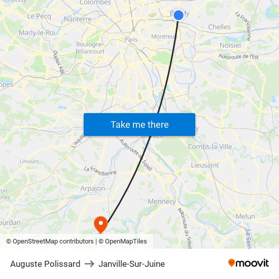 Auguste Polissard to Janville-Sur-Juine map