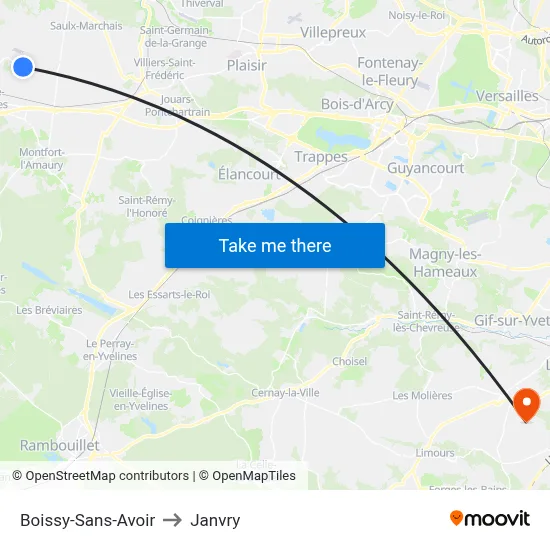 Boissy-Sans-Avoir to Janvry map