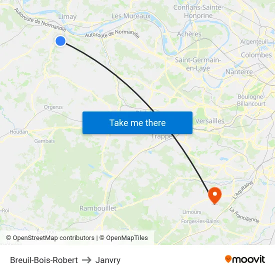 Breuil-Bois-Robert to Janvry map