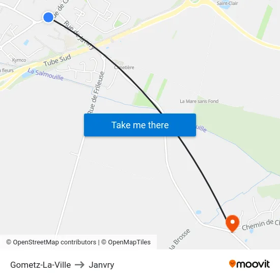 Gometz-La-Ville to Janvry map