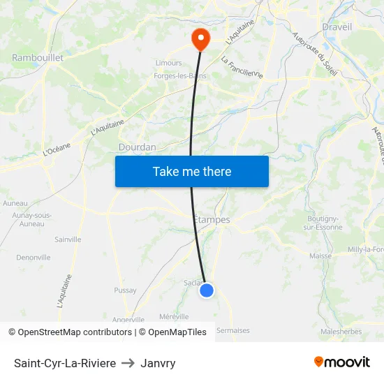 Saint-Cyr-La-Riviere to Janvry map