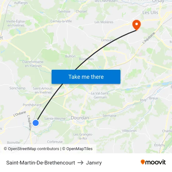 Saint-Martin-De-Brethencourt to Janvry map