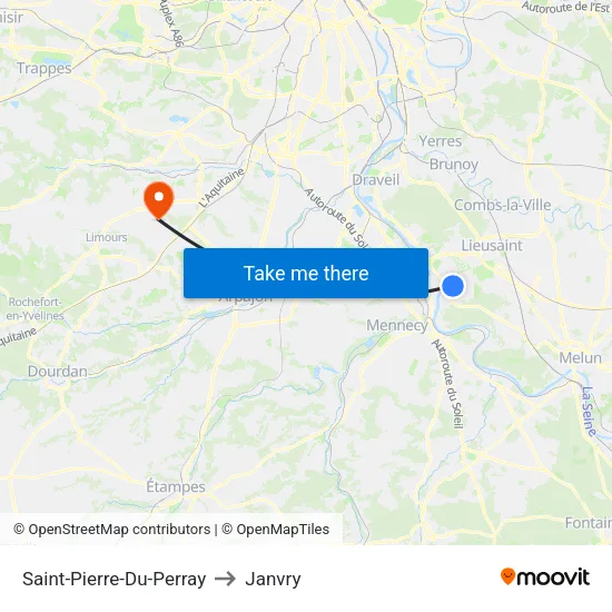 Saint-Pierre-Du-Perray to Janvry map