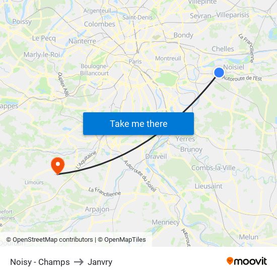 Noisy - Champs to Janvry map