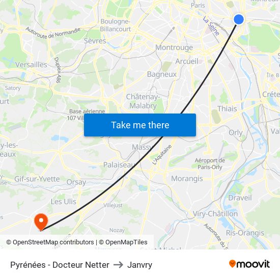 Pyrénées - Docteur Netter to Janvry map