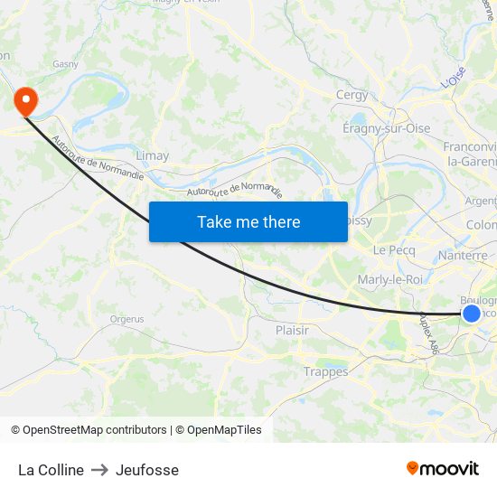 La Colline to Jeufosse map