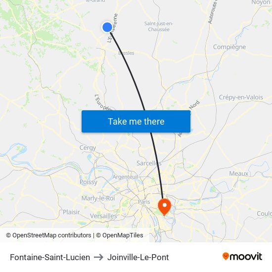 Fontaine-Saint-Lucien to Joinville-Le-Pont map