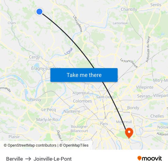 Berville to Joinville-Le-Pont map