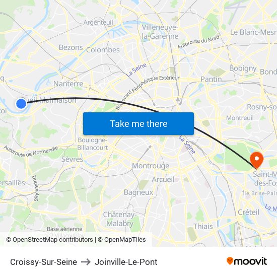 Croissy-Sur-Seine to Joinville-Le-Pont map