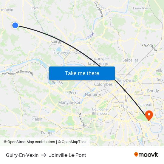 Guiry-En-Vexin to Joinville-Le-Pont map