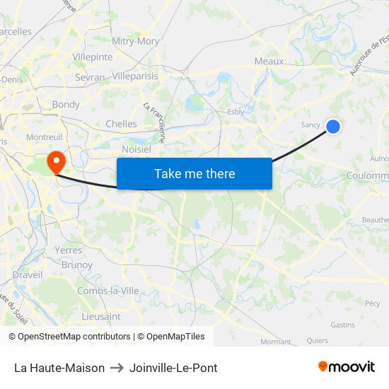 La Haute-Maison to Joinville-Le-Pont map