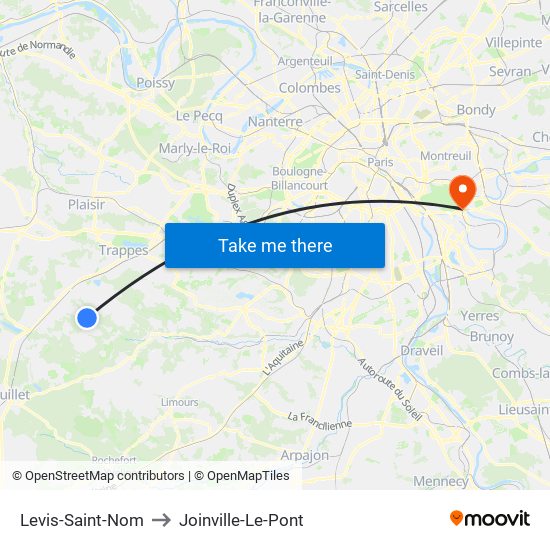 Levis-Saint-Nom to Joinville-Le-Pont map