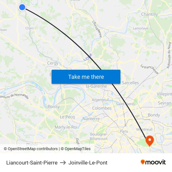 Liancourt-Saint-Pierre to Joinville-Le-Pont map