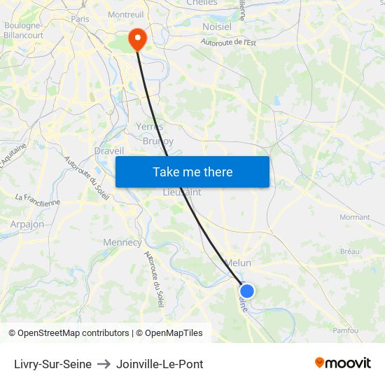 Livry-Sur-Seine to Joinville-Le-Pont map