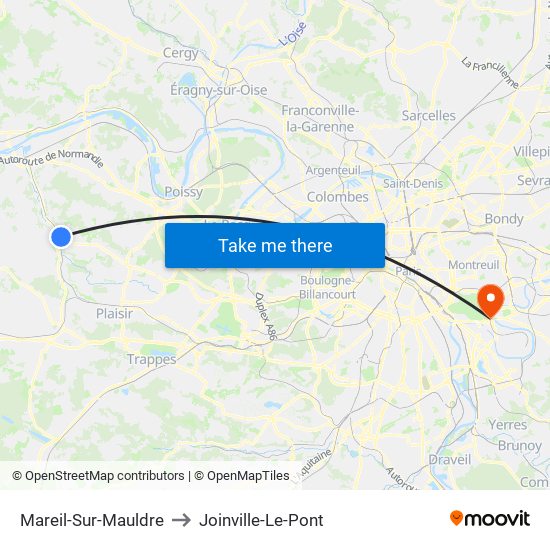 Mareil-Sur-Mauldre to Joinville-Le-Pont map