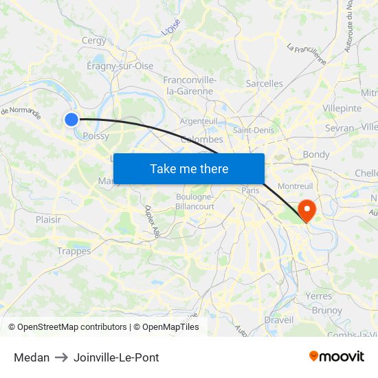 Medan to Joinville-Le-Pont map