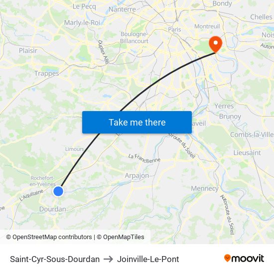 Saint-Cyr-Sous-Dourdan to Joinville-Le-Pont map