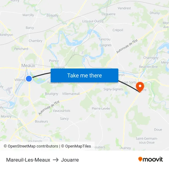 Mareuil-Les-Meaux to Jouarre map