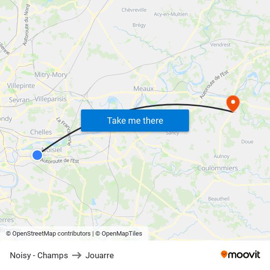 Noisy - Champs to Jouarre map