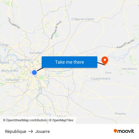 République to Jouarre map