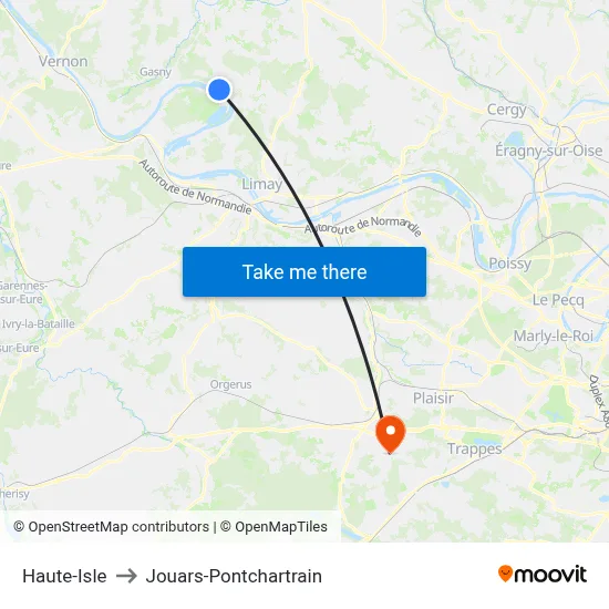 Haute-Isle to Jouars-Pontchartrain map
