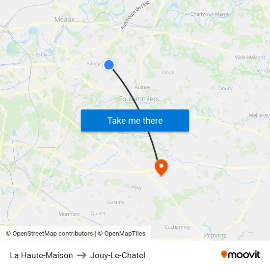 La Haute-Maison to Jouy-Le-Chatel map