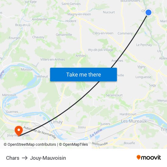 Chars to Jouy-Mauvoisin map